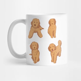 Cute Golden doodle pack Mug